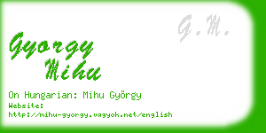 gyorgy mihu business card